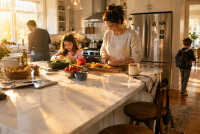 How to Choose a Countertop Material for a Busy Family Kitchen in Pittsburgh, Pennsylvania
