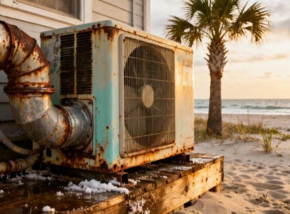 How Can You Tell Whether Salt Air Is Damaging Your Outdoor AC Unit?