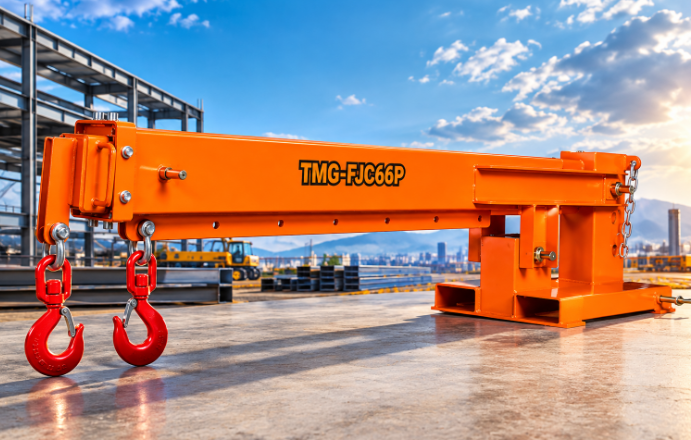 How Extending a Jib Crane Trades Reach for Capacity on a Forklift Carriage